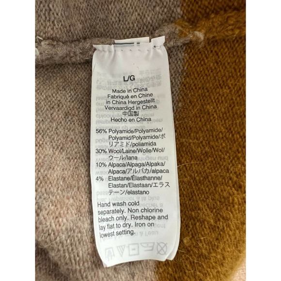 MADEWELL Striped Kent Open Front Knit Cardigan Pockets Multicolor Womens Large - Picture 5 of 5